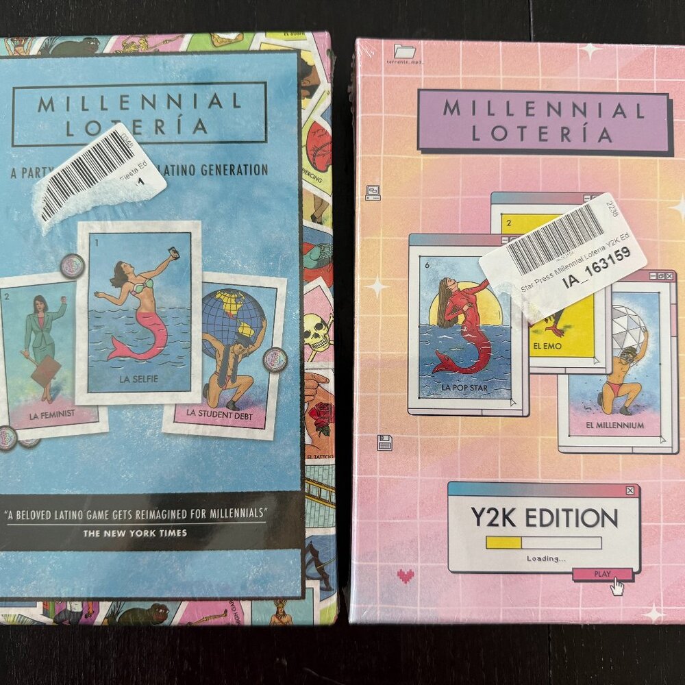 Millennial Loteria + Y2K Edition Party Game Bundle New Sealed Gift Idea